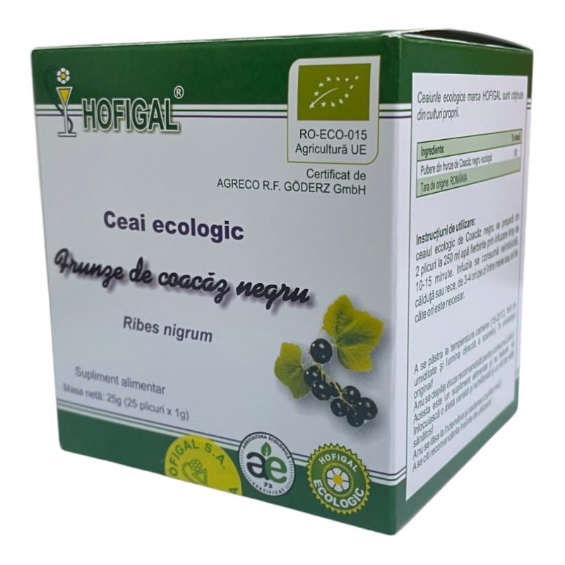 Ceai Ecologic - FRUNZE DE COACAZ NEGRU Ceai Ecologic - FRUNZE DE COACAZ NEGRU