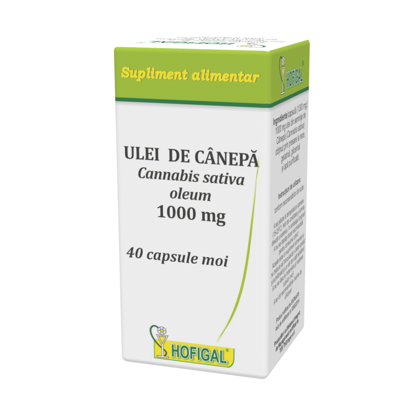 Ulei de canepa 1000 mg (40 capsule moi)