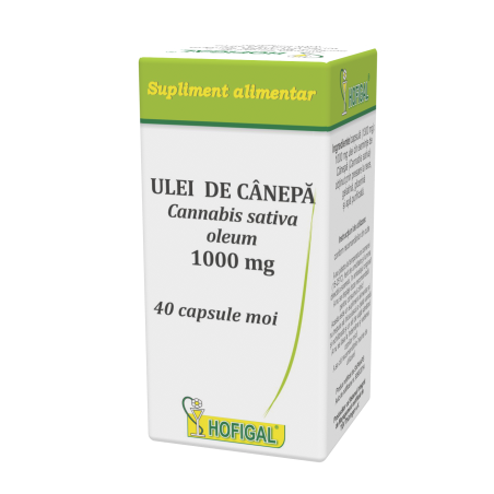 Ulei de canepa 1000 mg (40 capsule moi)