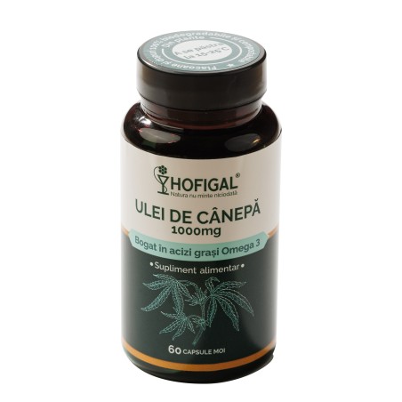 Ulei de canepa 1000 mg (60 capsule moi)