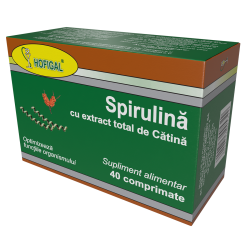 Spirulina cu extract total de catina 40 cpr.