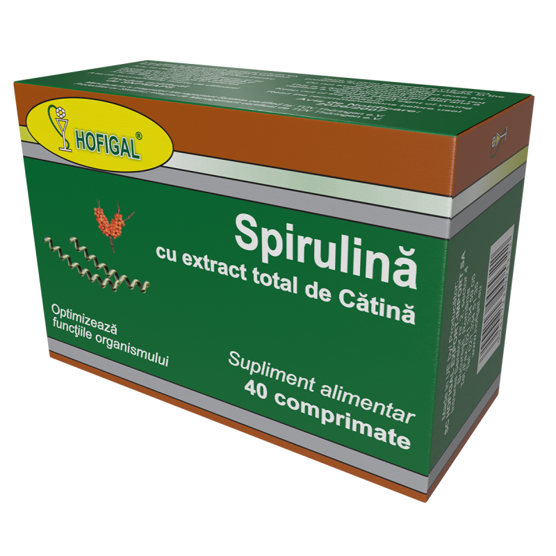 Spirulina cu extract total de catina 40 cpr.