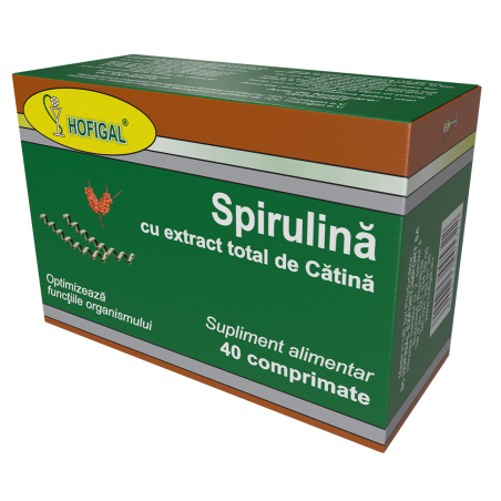 Spirulina cu extract total de catina 40 cpr.