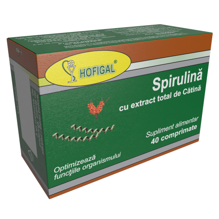 Spirulina cu extract total de catina 40 cpr.