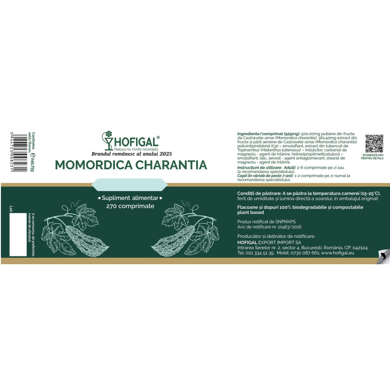 Momordica Charantia 270 cpr